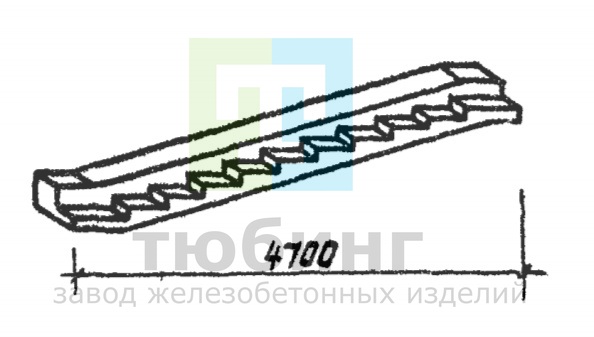 Лестничный косоур МЖ-3-12(н) по ТП 310-4-1
