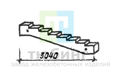 Лестничный косоур МЖ-3-8 по ТП 310-4-1