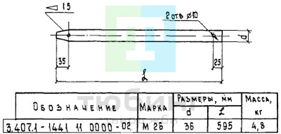Элемент М26 по серии 3.407.1-144, вып. 1