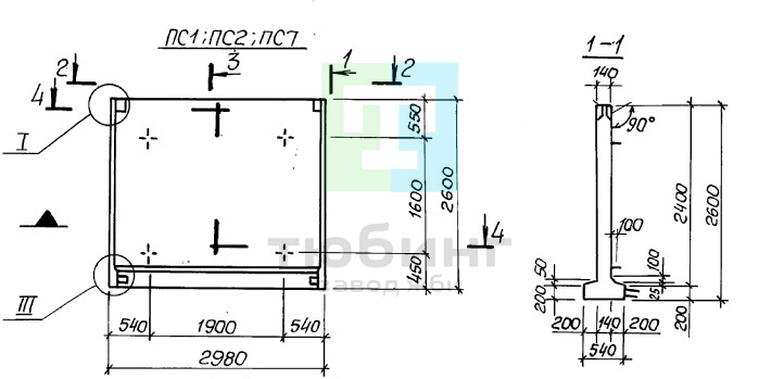 Панель стеновая консольная ПСП24-К15-К